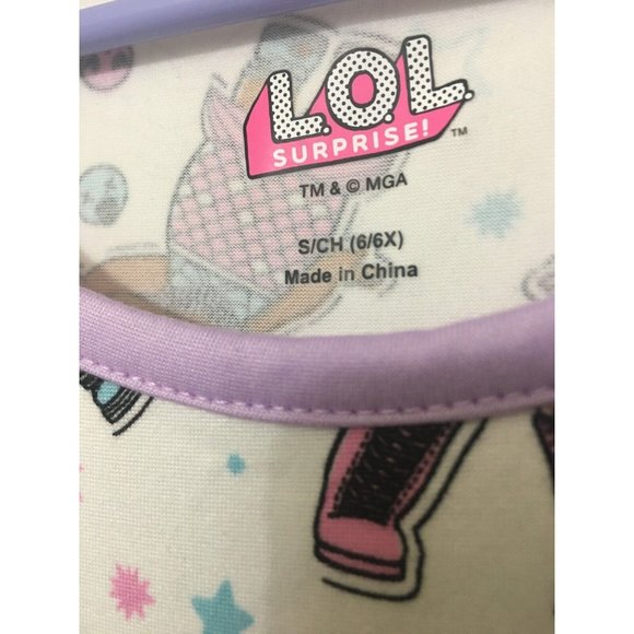 LOL Girls Dress Size Small 6/6X All Over Cartoon Print New Easter Gift CH1 - Picture 4 of 7